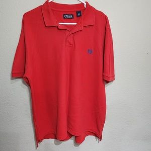 CHAPS Polo Red Shirt . Sloet Sleeve. Size- Large